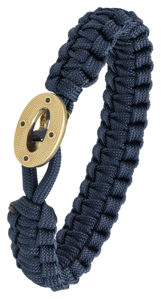 Armbånd Blå med Forgyldt Sterling Sølv Maritim Lås 1604-FSTS-Blu-G07