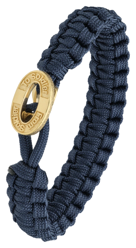 Armbånd Blå med Oxideret Forgyldt Sterling Sølv Lås 1604-FSTS-Blu-G10