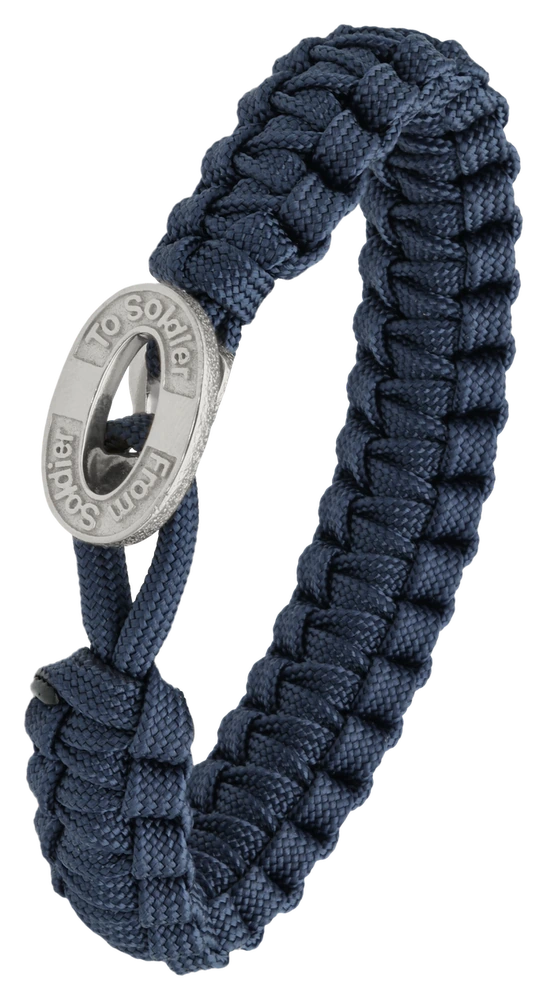 Armbånd Blå med Oxideret Sterling Sølv Lås 1604-FSTS-Blu-S10