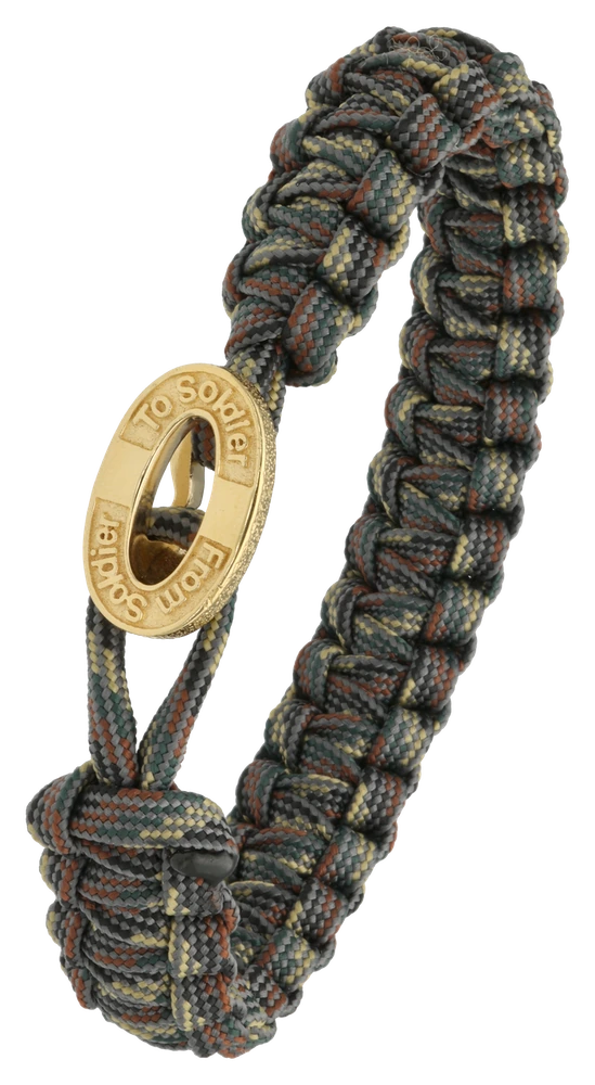 Armbånd Camouflage med Oxideret Forgyldt Sterling Sølv Lås 1604-FSTS-Cam-G10