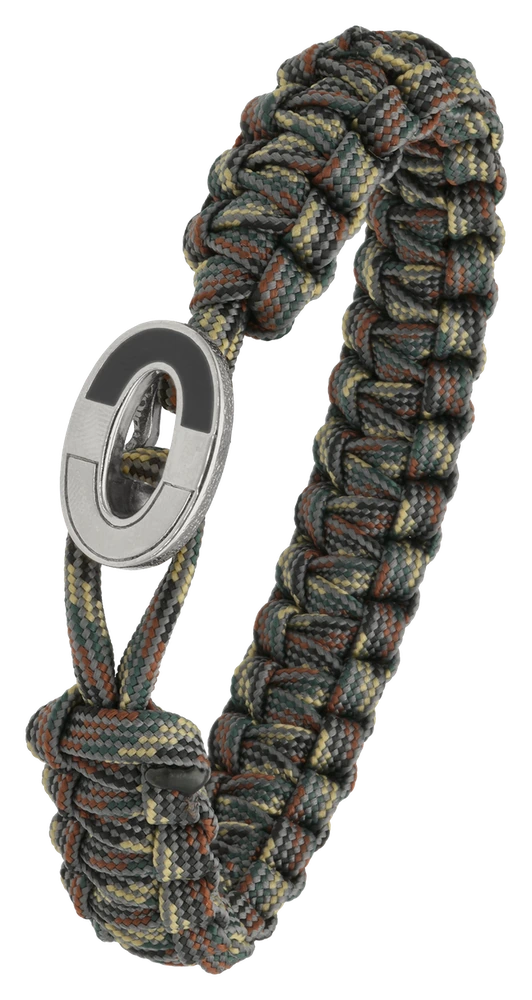 Armbånd Camouflage med Sterling Sølv Dark Bright Lås 1604-FSTS-Cam-S08