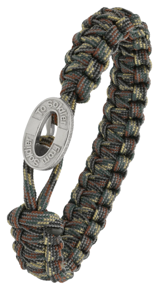 Armbånd Camouflage med Oxideret Sterling Sølv Lås 1604-FSTS-Cam-S10