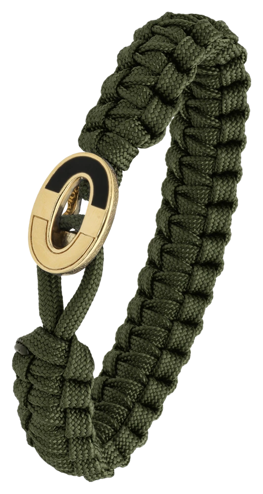 Armbånd Grøn med Forgyldt Sterling Sølv Dark Bright Lås 1604-FSTS-Gre-G08