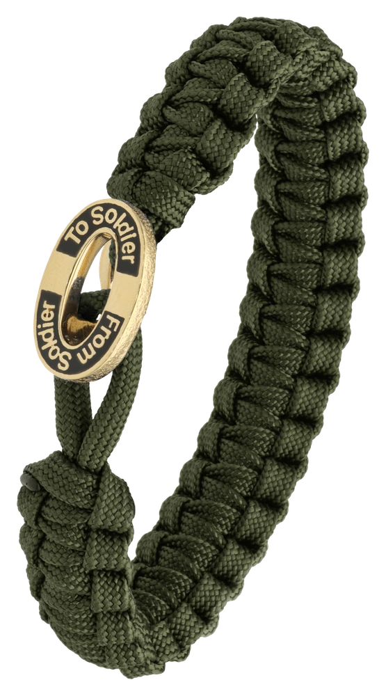 Armbånd Grøn med Forgyldt Sort Emalje Lås 1604-FSTS-Gre-G11