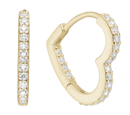 Creoler Heart Forgyldt Sterling Sølv 1670-S-G54