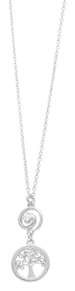 Halskæde med Vedhæng Livets Træ Sterling Sølv 45 cm 1680-S-S113