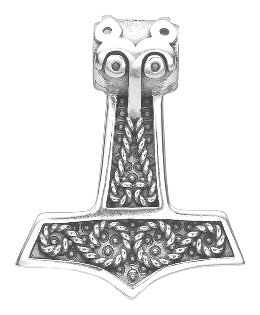 Thors Hammer Vedhæng Rhodineret Sterling Sølv Oxyderet 21 x 24 mm 2281687