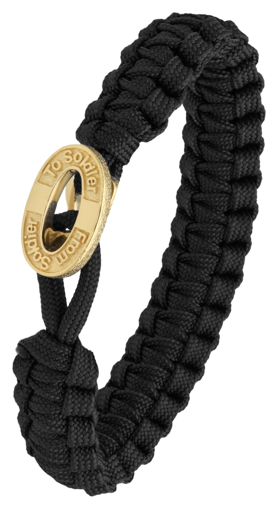 Armbånd sort med Oxideret lås guldfarvet 2604-FSTS-BLA-G10