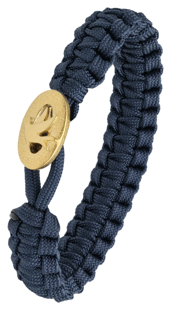Armbånd blå med Dove of peace lås guldfarvet 2604-FSTS-Blu-G01