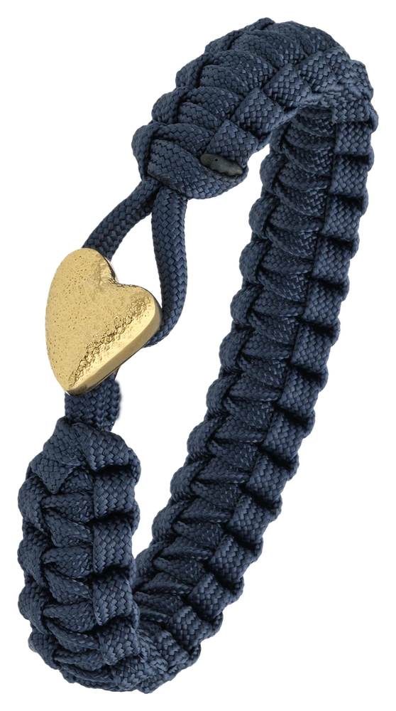 Armbånd blå med Heart lås guldfarvet 2604-FSTS-Blu-G05