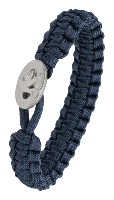 Armbånd blå med Dove of peace lås sølvfarvet 2604-FSTS-Blu-S01