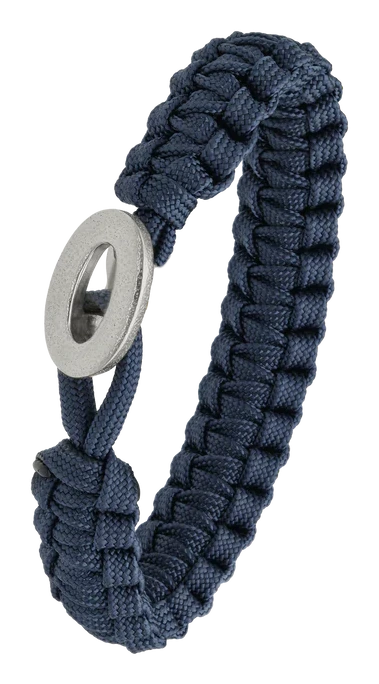 Armbånd blå med Brushed link lås sølvfarvet 2604-FSTS-Blu-S06