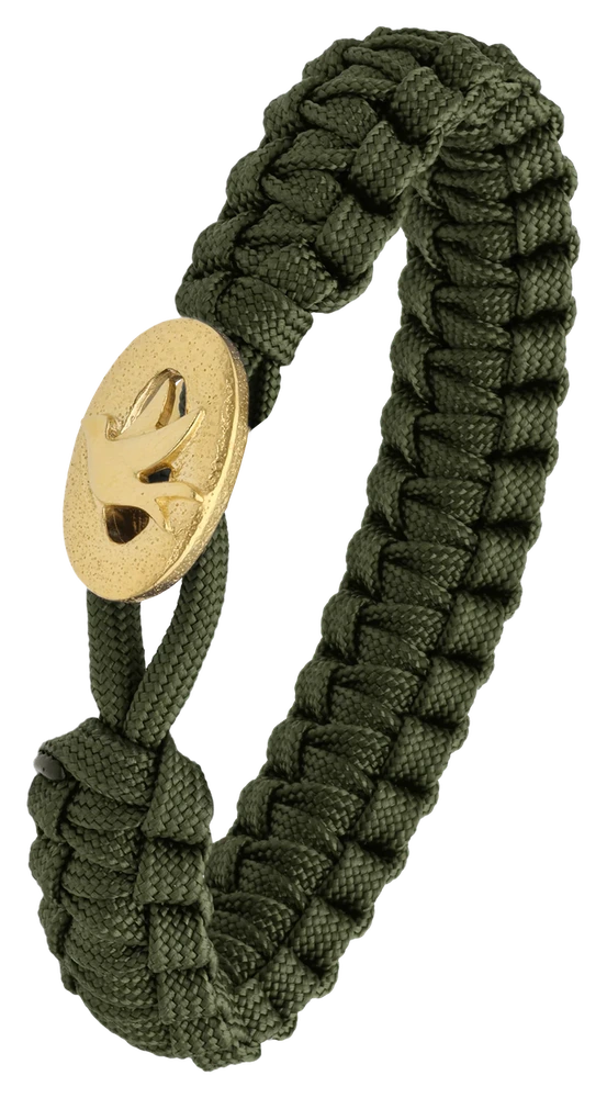 Armbånd grøn med Dove of peace lås guldfarvet 2604-FSTS-Gre-G01