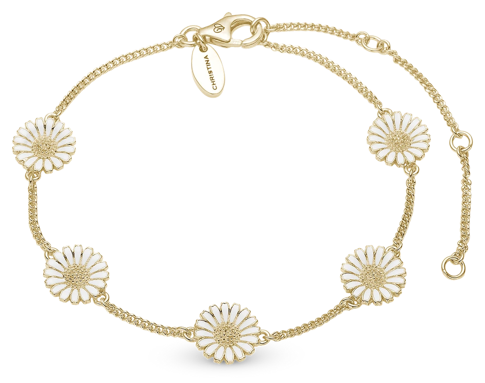 Marguerits Armbånd i forgyldt sterlingsølv 601-G45