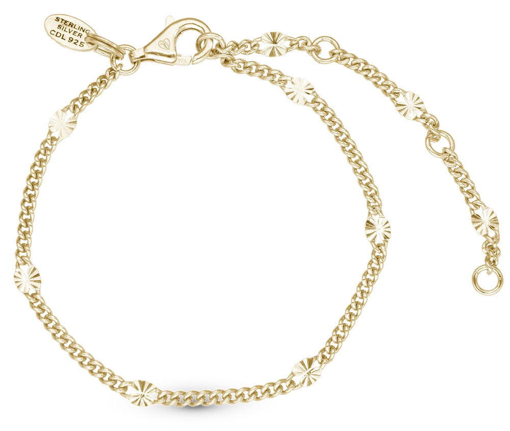 Blazing Sun Armbånd i forgyldt sterlingsølv 601-G51 — produktfoto