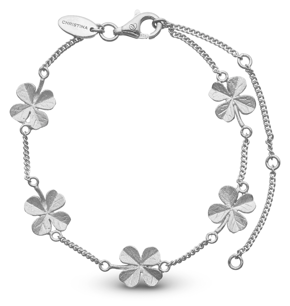 Four Leaf Clover Armbånd i sterlingsølv 601-S55 — Produktfoto