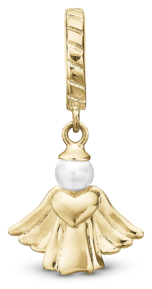 Heavenly Angel Hænger Charm 6 mm Til Armbånd i forgyldt sterlingsølv 610-G142 — Produktfoto