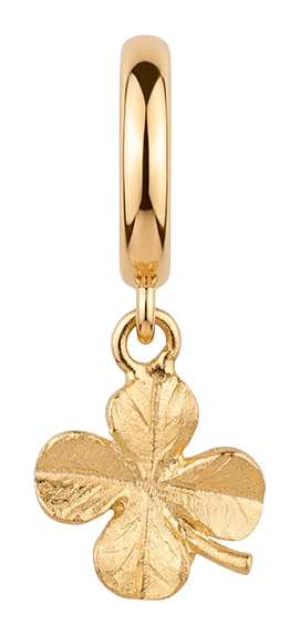 Clover Hænger Charm 6 mm Til Classic Armbånd i forgyldt sterlingsølv 610-G151