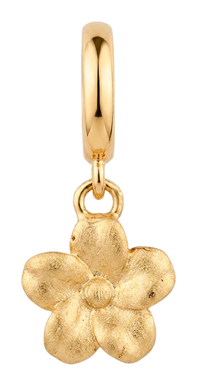 Flower Grace charm 6 mm forgyldt sølv 610-G155