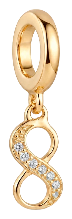Eternity hænger charm 6 mm forgyldt sølv 610-G158