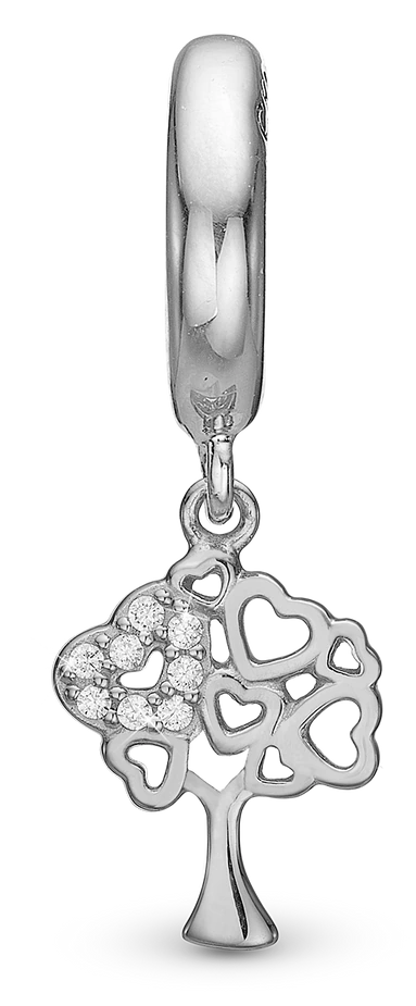 Tree of Hearts Hænger Charm 6 mm Til Armbånd i sterlingsølv 610-S119 — produktbilde