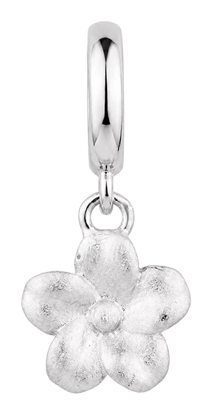 Flower Grace charm 6 mm sølv 610-S155