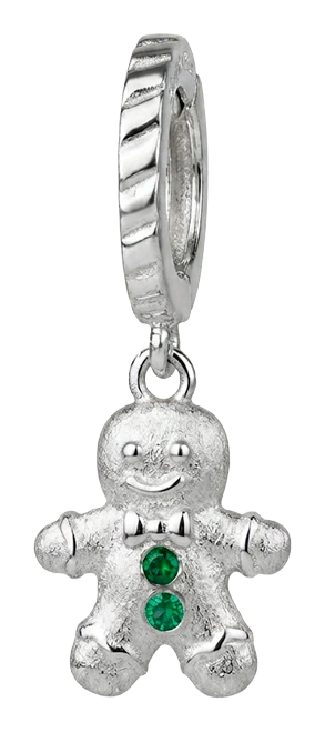 Ginger Bread charm 6 mm sølv 610-S160