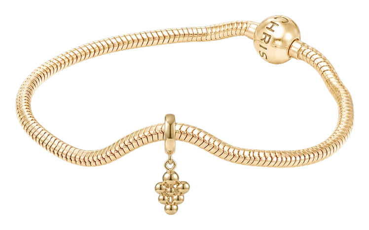 Bubbles charms armbånd i forgyldt inkl. smykkeskrin 615-Bubbles-GP