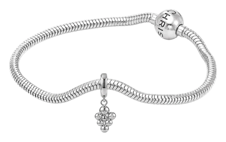 Bubbles charms armbånd i sølv inkl. smykkeskrin 615-Bubbles-S