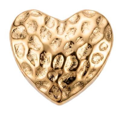 Special Heart charm 4 mm forgyldt sølv 623-G389 — Produktfoto