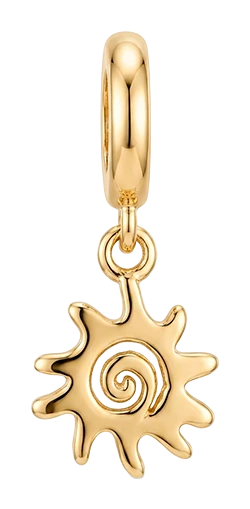 Solar Soul charm 4 mm forgyldt sølv 623-G394 — produktfoto