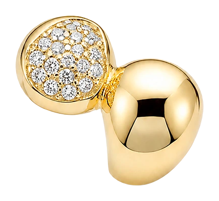 Water Drops charm 4 mm forgyldt sølv 623-G404 — produktbilde