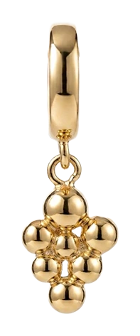 Bubbles charm 4 mm forgyldt 623-G405
