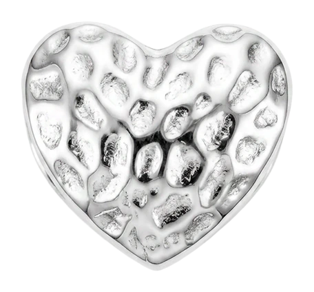 Special Heart charm 4 mm sølv 623-S389 — produktfoto