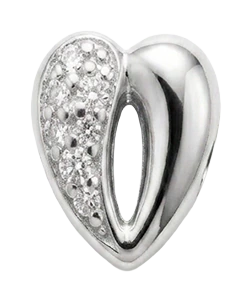 My Heart charm 4 mm sølv 623-S408 — produktfoto