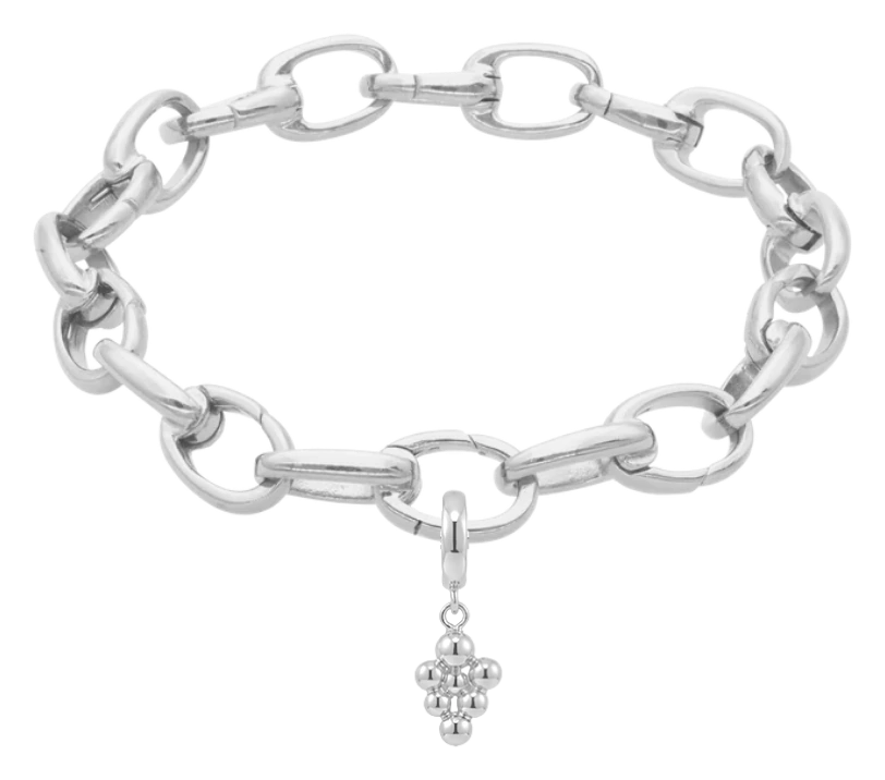 Link armbånd med sølv Bubbles charm inkl. smykkeskrin 625-Bubbles-S
