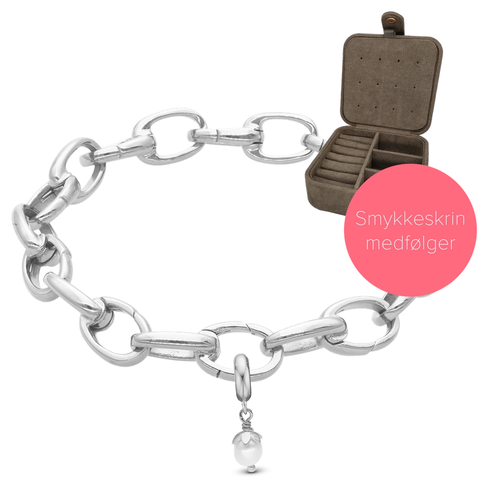 Embrace Link Armbånd Til Charms i sterlingsølv 625-Embrace-S