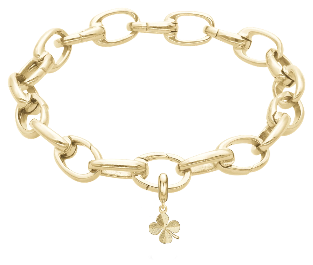 Link armbånd med forgyldt Kløver charm 625-mor2026-GP — product photo