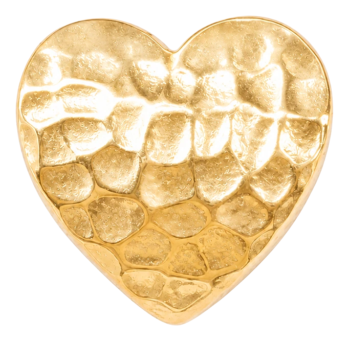 Special Heart charm 4 mm forgyldt sølv 630-G300