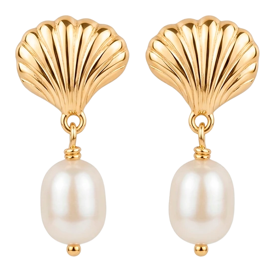 Ocean Tresure Pearl ørehænger forgyldt sølv 670-G116
