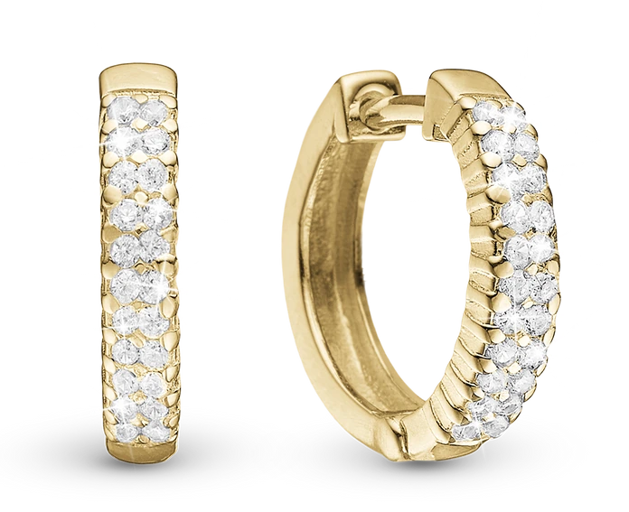 Charmed Hoops i forgyldt sterlingsølv 670-G51 — produktfoto