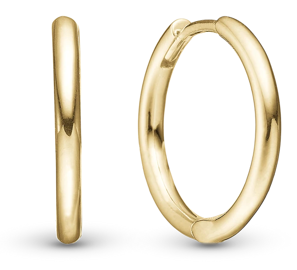 Shiny Hoops 13mm i forgyldt sterlingsølv 670-G59 — produktfoto