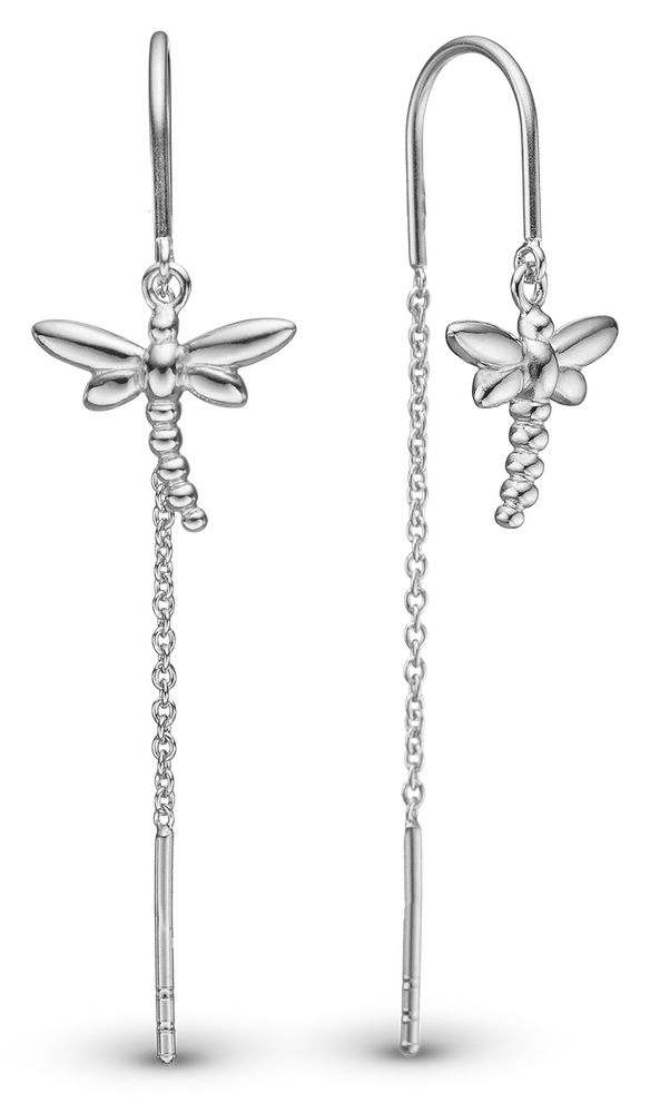 Dragonfly Hænge Øreringe i sterlingsølv 670-S61 — produktfoto