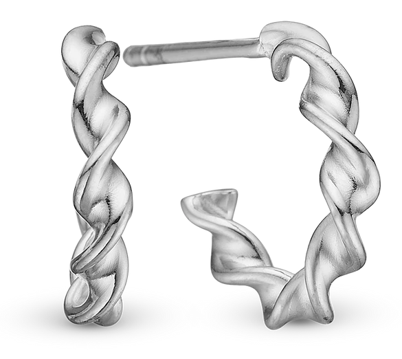 Twisted Hoops i sterlingsølv 670-S75 — produktfoto