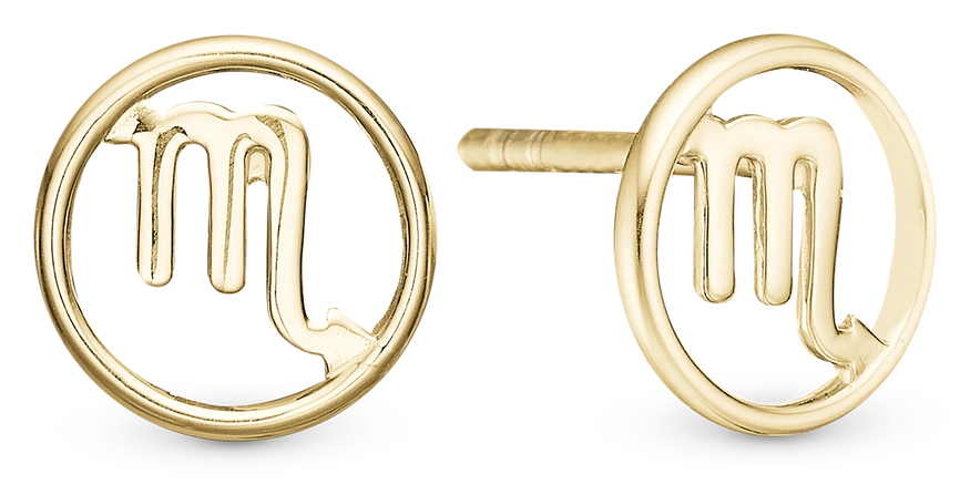 Stjernetegn Skorpion Ørestikker i forgyldt sterlingsølv 671-G105-10 — produktbilde