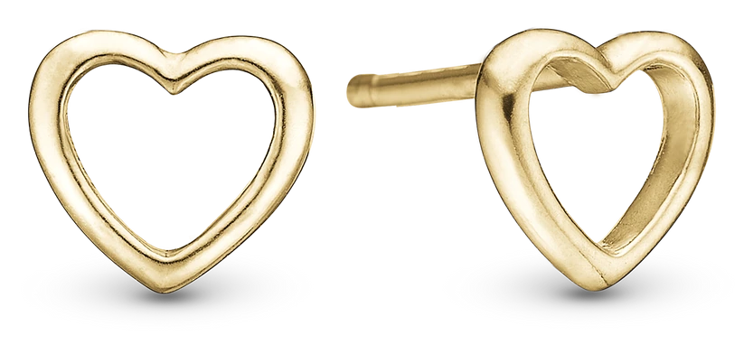 True Heart Ørestikker i forgyldt sterlingsølv 671-G108 — product photo