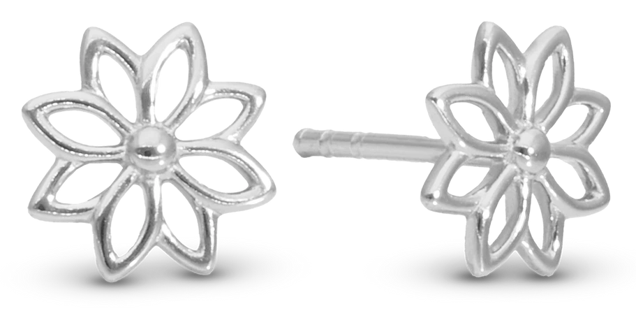 Simple Flower Ørestikker i sterlingsølv 671-S141 — Produktfoto
