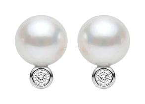 LG Diamond and Pearl ørestikker sølv 671-S161
