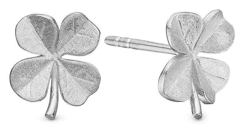 Four Leaf Clover Ørestikker i sterlingsølv 671-S99 — produktfoto