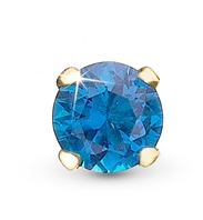 Evening Blue Enkelt Ørestik / Single Stud i forgyldt sterlingsølv 676-G03 — produktfoto